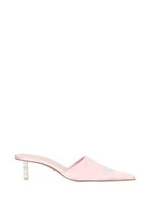 GCDS logo-embroidered mules - Pink