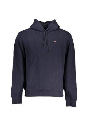 Napapijri logo-patch drawstring hoodie - Blue