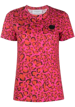 Viktor & Rolf logo-patch short-sleeve T-shirt - Red