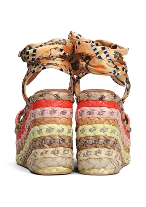 Kurt Geiger London braided heeled espadrilles - Neutrals