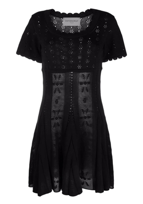 Viktor & Rolf Spinning Threads cotton-lyocell knitted minidress - Black
