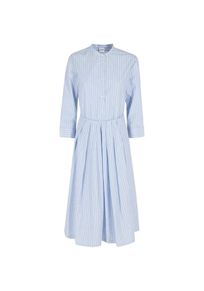 ASPESI striped poplin midi dress - Blue