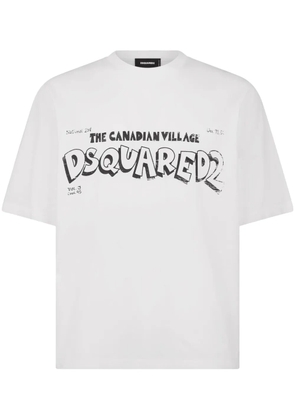 DSQUARED2 logo-print cotton T-shirt - White