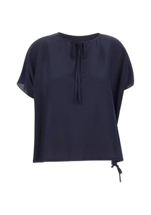 kaos tie-detail drawstring blouse - Blue