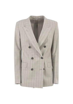 Tagliatore double-breasted pinstripe blazer - Grey