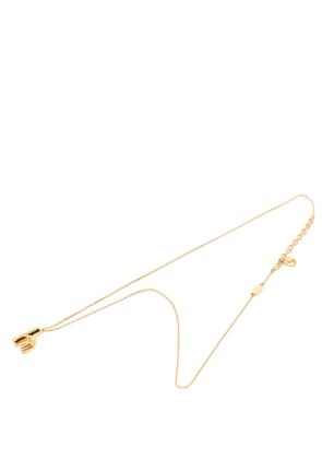 Louis Vuitton Pre-Owned 2019 Gold Plated LV and Me Letter h Pendant Necklace costume necklace