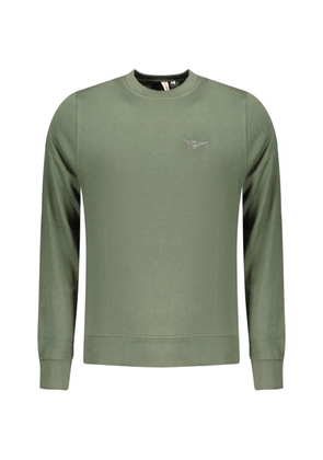 Aeronautica Militare embroidered-logo cotton sweater - Green