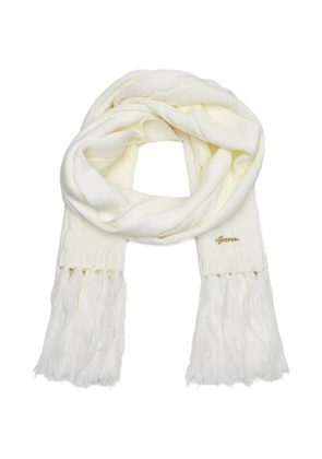 GUESS USA cable-knit fringed scarf - Neutrals
