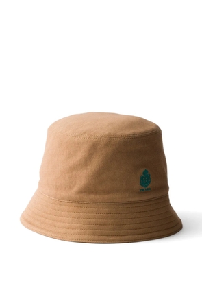 Prada old piqué bucket hat - Neutrals