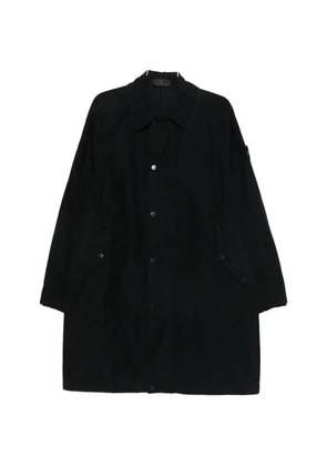 Stone Island logo-patch coat - Black