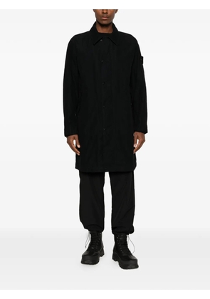 Stone Island logo-patch coat - Black