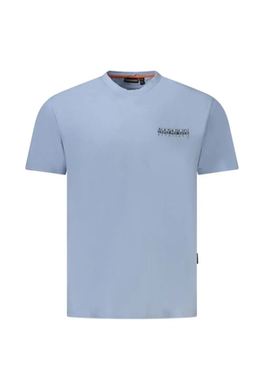Napapijri logo-print cotton t-shirt - Blue