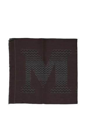 Missoni logo-intarsia scarf - Brown
