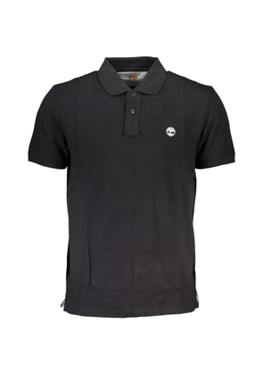 Timberland logo-embroidered short-sleeve polo shirt - Black