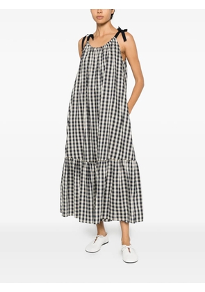 Weekend Max Mara gingham-check tiered dress - Black