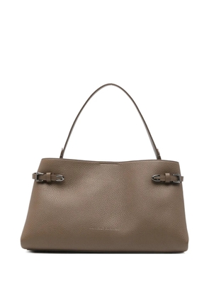 Brunello Cucinelli pebble-leather tote bag - Brown