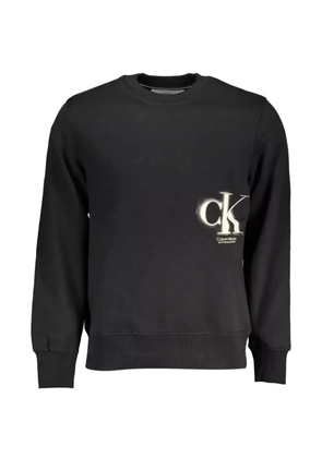 Calvin Klein spray-paint logo sweater - Black