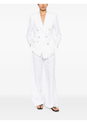 NINA 14.7 elasticated wide-leg trousers - White