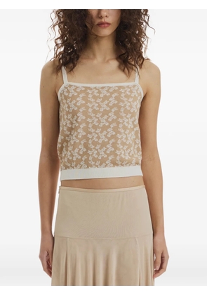Crush Collection sleeveless tank top - Neutrals