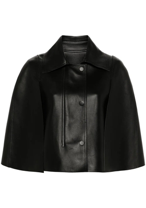 TOTEME double leather cape - Black