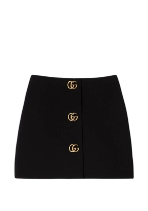 Gucci double G wool mini skirt - Black