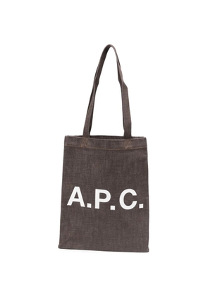 A.P.C. Lou logo tote bag - Brown
