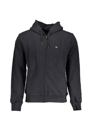 Napapijri logo-patch zip-up hoodie - Grey