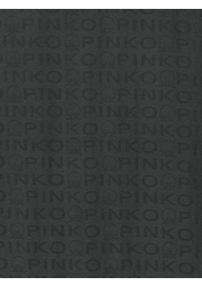PINKO logo frayed scarf - Black