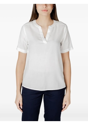 Street One V-neck short-sleeve T-shirt - White