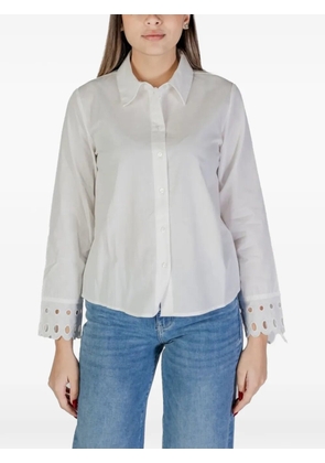 Jacqueline De Yong eyelet-detailing shirt - White