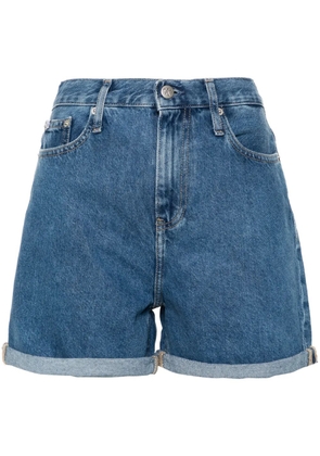 Calvin Klein Jeans high-rise denim shorts - Blue