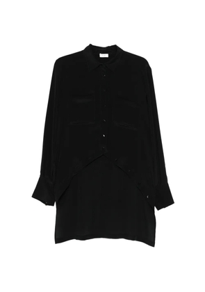 DI.LA3 PARI' asymmetric-hem shirt - Black