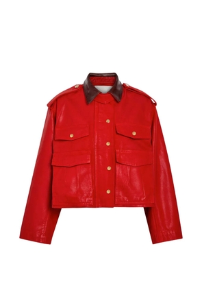 Rado contrasting-collar flap-pocket jacket - Red