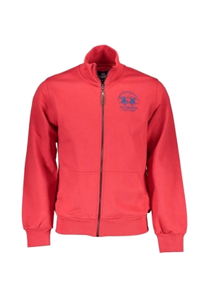 La Martina zip-up embroidered sweater