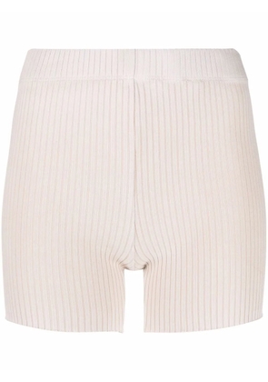 Cotton Citizen ribbed stretch shorts - Neutrals