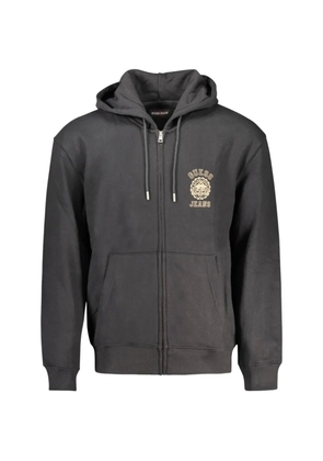 GUESS USA logo-embroidered zip-up hoodie - Grey