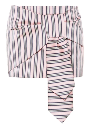 DSQUARED2 tie-knot striped mini skirt - Pink