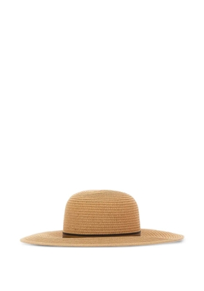 Borsalino Giselle striped-trim sun hat - Neutrals
