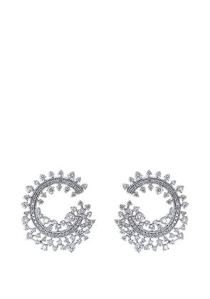 Ananya Edge diamond hoop earrings - Silver