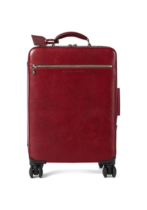 Brunello Cucinelli burnished leather suitcase - Red