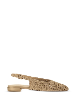 Stuart Weitzman interwoven pointed-toe ballet flats - Neutrals