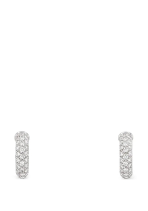 Cartier 1990s Mimi diamond hoop earrings - Silver