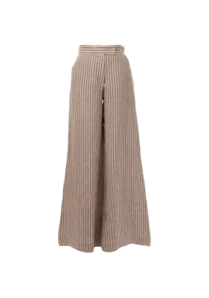 HEVRON striped wide-leg trousers - Neutrals