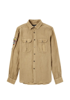 AMUNDSEN patch-detail flap-pocket shirt - Neutrals