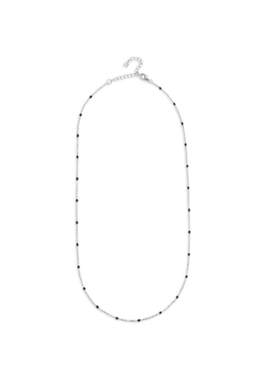 Mateo enamel station chain necklace - Silver