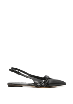 Pomme D´Or knotted slingback flat pumps - Black