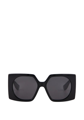 Valentino Garavani V-logo geometric-frame sunglasses - Black