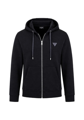 GUESS USA logo-appliqué hoodie - Black