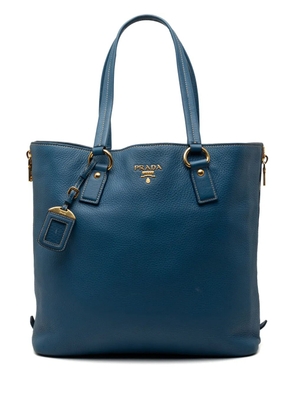 Prada Pre-Owned 2000-2026 Vitello Daino Side Zip Shopper tote bag - Blue