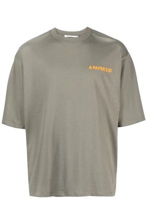 A Paper Kid logo-print cotton T-shirt - Green